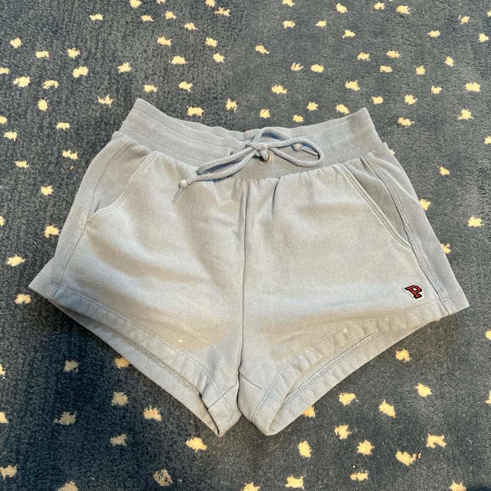 Blue drawstring sweat shorts from PINK